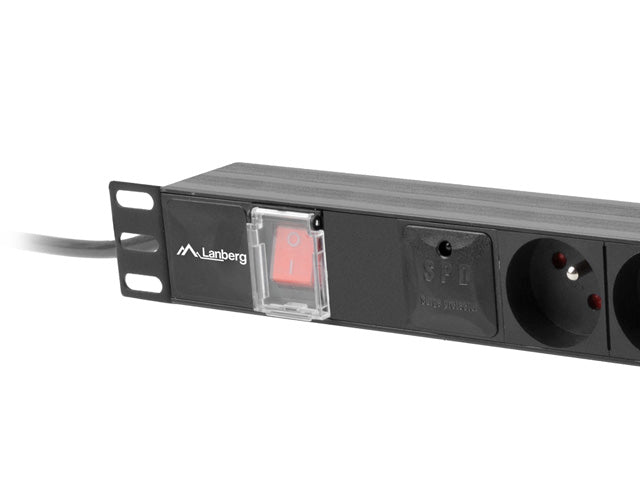 LANBERG PDU 19inch 1U 16A 6x FR 2m