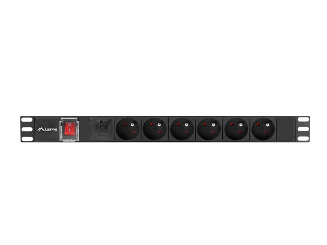 LANBERG PDU 19inch 1U 16A 6x FR 2m