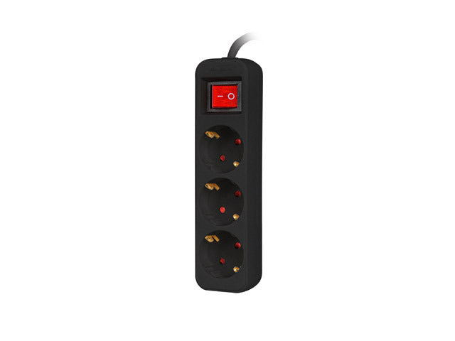 LANBERG Power strip 3x Shuko 1.5m black