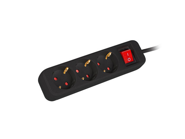 LANBERG Power strip 3x Shuko 1.5m black