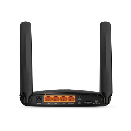 TP-LINK | 4G LTE Router | Archer MR200 | 802.11ac | 300+433 Mbit/s | 10/100 Mbit/s | Ethernet LAN (RJ-45) ports 3 | Mesh Support No | MU-MiMO No | 4G | Antenna type 2xDetachable antennas