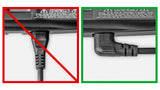 Goobay | 97350 | Euro connection cord, both ends angled | Black Euro male (Type C CEE 7/16) | Device socket C7