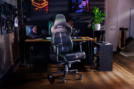 Razer Ergonomic Gaming Chair Enki EPU Synthetic Leather; Steel; Aluminium | Black/Green