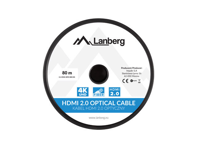 LANBERG HDMI M/M cable 80m optical AOC