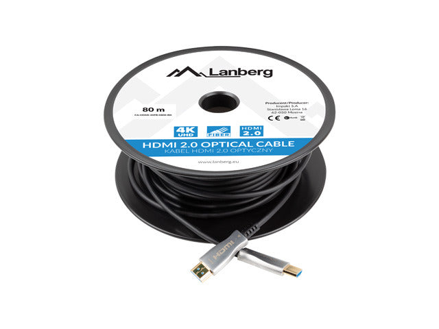 LANBERG HDMI M/M cable 80m optical AOC