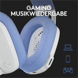 Logitech G435 LIGHTSPEED Belaidės žaidimų ausinės, Bluetooth, Off White and Lilac