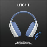 Logitech G435 LIGHTSPEED Belaidės žaidimų ausinės, Bluetooth, Off White and Lilac