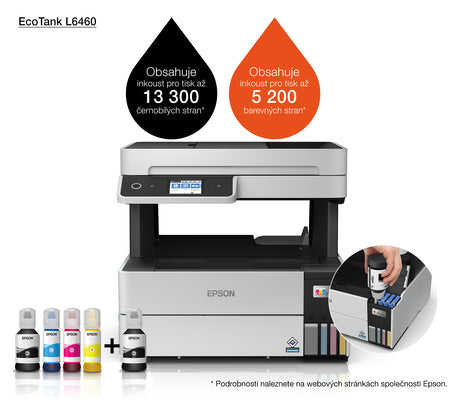 Epson | Multifunctional printer | EcoTank L6460 | Inkjet | Colour | 3-in-1 | Wi-Fi | Black and white