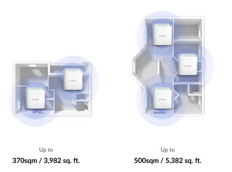 D-Link | EAGLE PRO AI AX1500 Mesh System | M15-3 (3-pack) | 802.11ax | 1200+300  Mbit/s | 10/100/1000 Mbit/s | Ethernet LAN (RJ-45) ports 1 | Mesh Support Yes | MU-MiMO Yes | No mobile broadband | Antenna type 2 x 2.4G WLAN Internal Antenna, 2 x 5G WLAN I