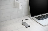 Kensington UH1400P Mobilusis šakotuvas/jungčių stotelė, 8-in-1 USB-C, Pilka