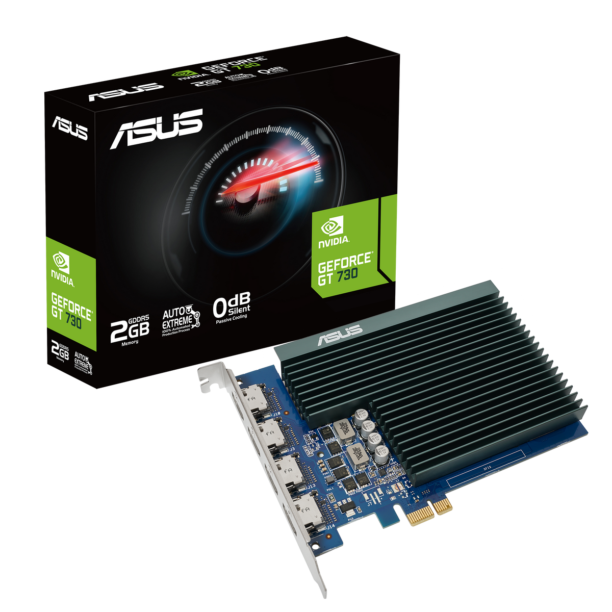 Asus | GT730-4H-SL-2GD5 | NVIDIA | 2 GB | GeForce GT 730 | GDDR5 | HDMI ports quantity 4 | PCI Express 2.0 | Memory clock speed 5010 MHz | Processor frequency 902 MHz