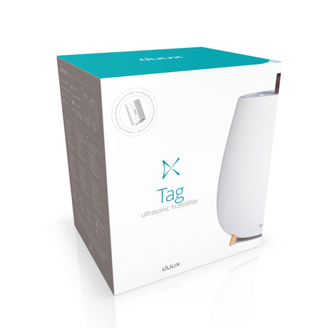 Duux | Humidifier Gen2 | Tag | Ultrasonic | 12 W | Water tank capacity 2.5 L | Suitable for rooms up to 30 m² | Ultrasonic | Humidification capacity 250 ml/hr | White
