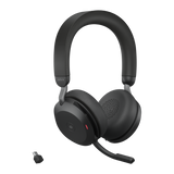 Jabra Evolve2 75 MS Teams Belaidės ausinės, Bluetooth, USB-C, Juoda