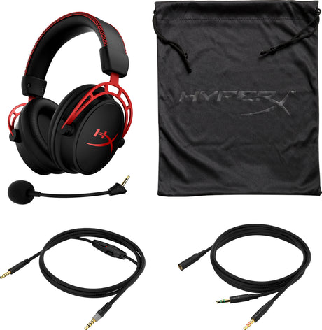 HyperX Cloud Alpha Laidinės žaidimų ausinės 3.5 mm jack, Black-Red