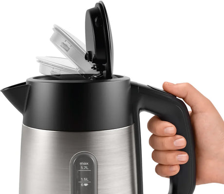 Bosch | Kettle | DesignLine TWK4P440 | Electric | 2400 W | 1.7 L | Stainless steel | 360° rotational base | Black/Stainless Steel