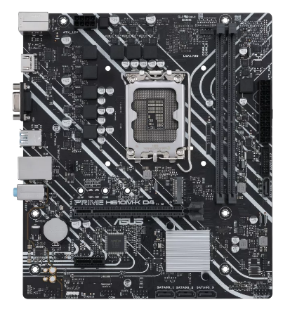 Asus | PRIME H610M-K D4 | Processor family Intel | Processor socket  LGA1700 | DDR4 DIMM | Memory slots 2 | Supported hard disk drive interfaces SATA, M.2 | Number of SATA connectors 4 | Chipset Intel H610 | mATX