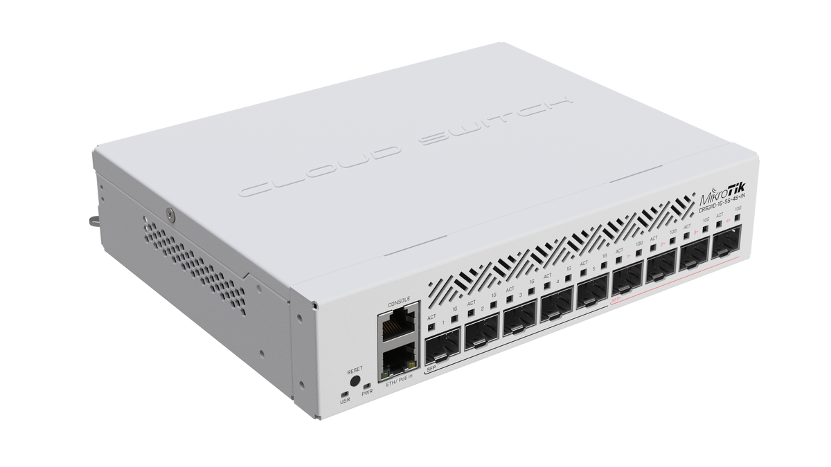 MikroTik | Cloud Router Switch | CRS310-1G-5S-4S+IN | Managed L3 | Rackmountable | Mesh Support No | MU-MiMO No | SFP ports quantity 5 | No mobile broadband | SFP+ ports quantity 4