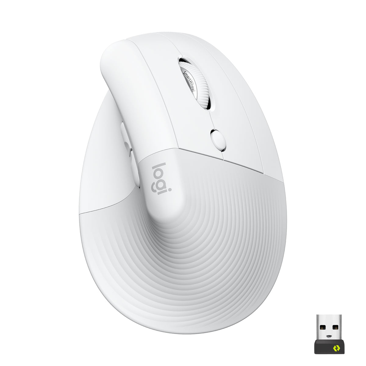 Logitech Lift Vertical Belaidė pelė, RF Wireless + Bluetooth, 4000 DPI, Off-white