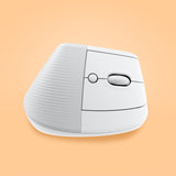 Logitech Lift Vertical Belaidė pelė, RF Wireless + Bluetooth, 4000 DPI, Off-white
