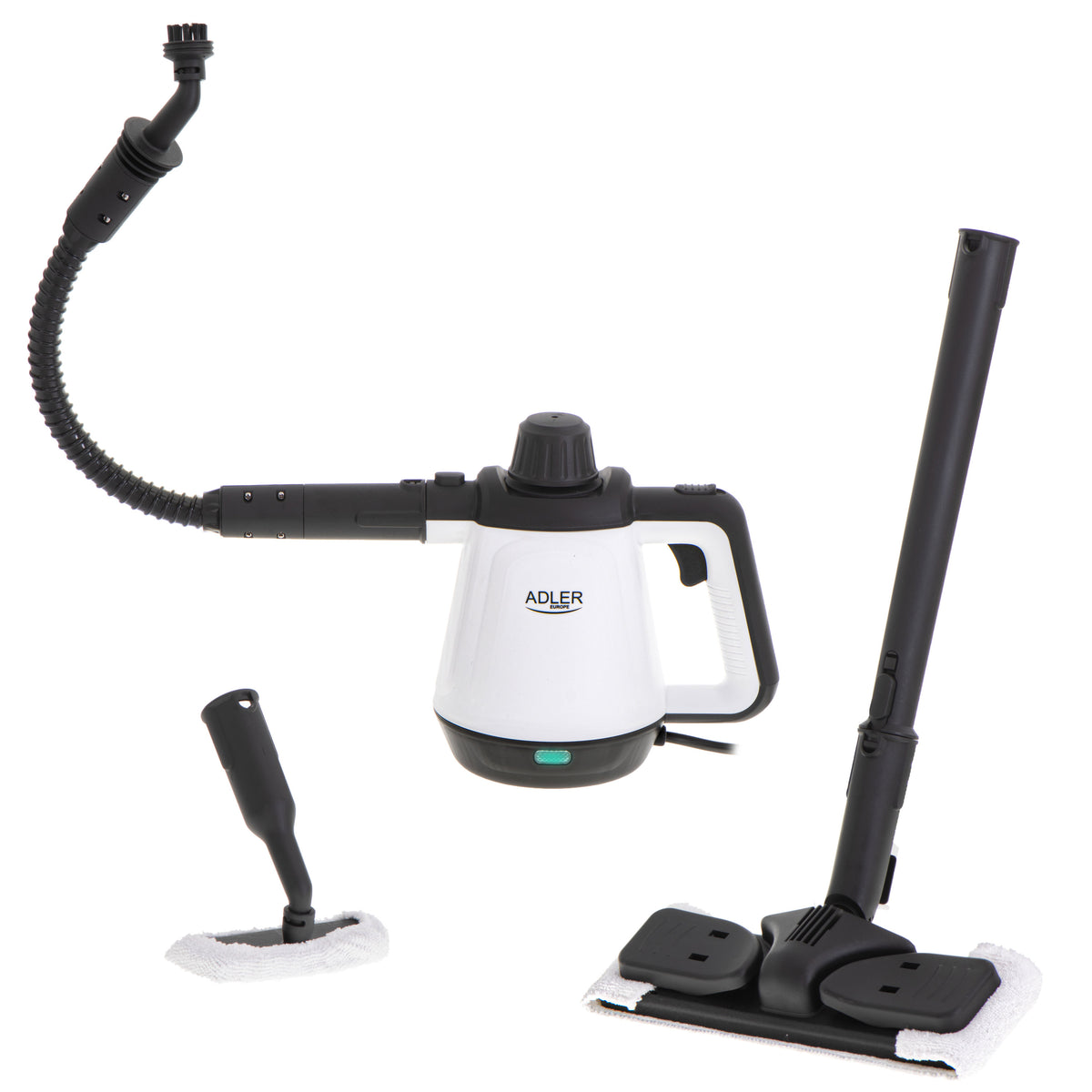 Adler | Steam cleaner | AD 7038 | Power 1200 W | Steam pressure 3.5 bar | Water tank capacity 0.45 L | White/Black