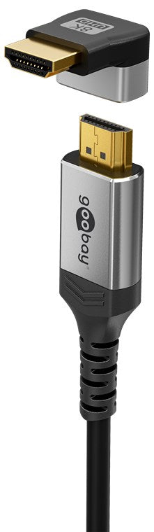 Goobay HDMI Angled Adapter 270° Vertical, 8K @ 60 Hz, Gold-Plated | 72011