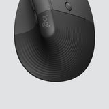 Logitech Lift Vertical for Business Belaidė pelė RF Wireless + Bluetooth, 4000 DPI, Graphite