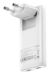 Verbatim 32355 Fold 'n' Go GaN Įkroviklis 65W 2-Port, USB-C, EU Plug, Balta