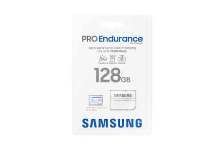 Samsung | PRO Endurance | MB-MJ128KA/EU | 128 GB | MicroSD Memory Card | Flash memory class U3, V30, Class 10 | SD adapter