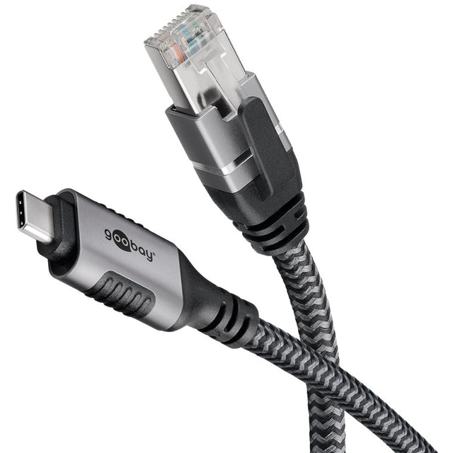 Goobay | USB-A 3.1 to RJ45 Ethernet Cable, 1 m | 70696 | Black