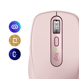 Belaidė pelė Logitech MX Anywhere 3S - RF Wireless + Bluetooth, Laser, 8000 DPI, Rose