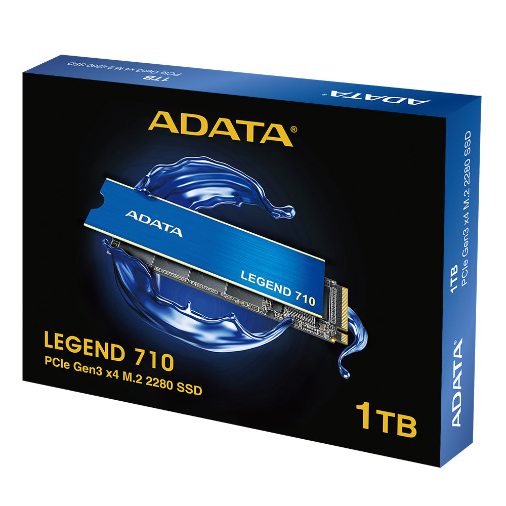 ADATA | LEGEND 710 | 1000 GB | SSD form factor M.2 2280 | Solid-state drive interface PCIe Gen3x4 | Read speed 2400 MB/s | Write speed 1800 MB/s