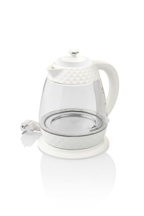 ETA | Crystal Kettle | ETA315490010 | Electric | 2200 W | 1.7 L | Glass | 360° rotational base | Glass/White