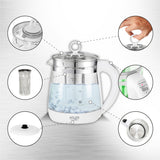 Adler | Kettle | AD 1299 | Electric | 2200 W | 1.5 L | Glass | 360° rotational base | White