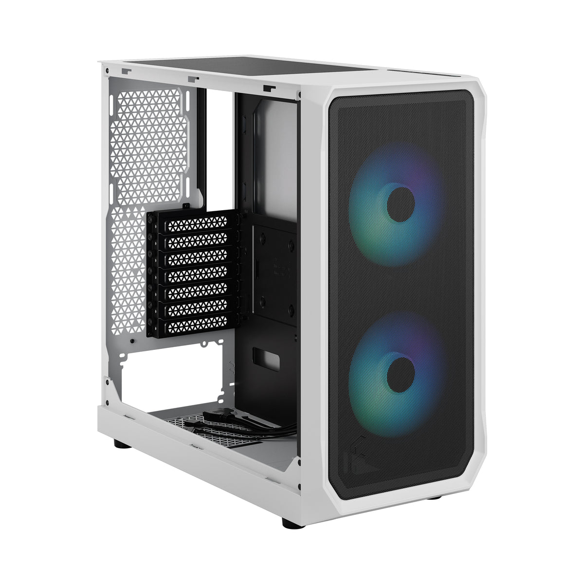 Fractal Design | Focus 2 | Side window | Midi Tower | ATX | RGB White TG Clear Tint