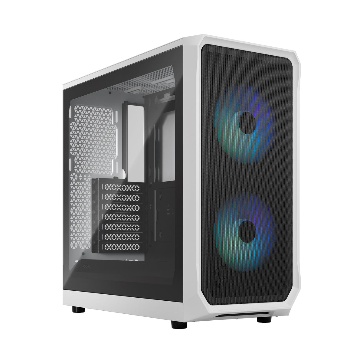 Fractal Design | Focus 2 | Side window | Midi Tower | ATX | RGB White TG Clear Tint