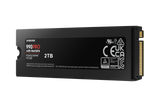 Samsung | 990 PRO with Heatsink | 2000 GB | SSD form factor M.2 2280 | Solid-state drive interface M.2 NVMe | Read speed 7450 MB/s | Write speed 6900 MB/s