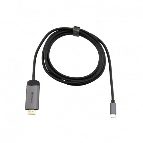 Verbatim 49144 USB-C į HDMI 4K Adapteris, USB 3.1 GEN 1, HDMI 4K (60Hz), 1.5 m kabelis, Pilka/Juoda