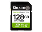 Kingston Canvas Select Plus | 128 GB | SD | Flash memory class Class 10, UHS-I, U1/U3, Video Class 10/30