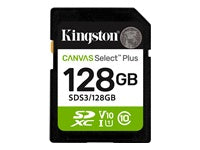 Kingston Canvas Select Plus | 128 GB | SD | Flash memory class Class 10, UHS-I, U1/U3, Video Class 10/30