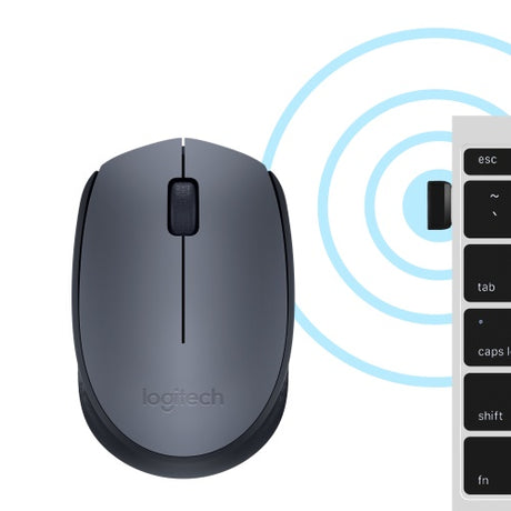 Logitech M170 Belaidė pelė, RF Wireless, 1000 DPI, Grey/Black