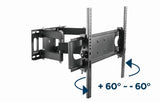 Gembird | Full-motion wall mount | WM-70ST-01 | Tilt, Swivel | 37-70 " | Maximum weight (capacity) 35 kg | Black