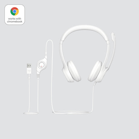 Logitech | USB Computer Headset | H390 | Wired | Over-Ear | Microphone | Noise canceling | Off-white