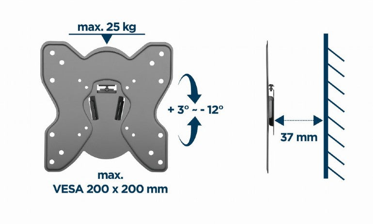 GEMBIRD TV wall mount - tilt 23-42inch