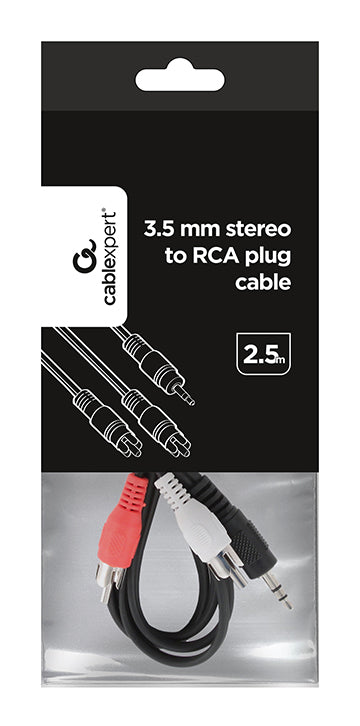 Cablexpert | 2.5m, 3.5mm/2xRCA, M/M | 3.5mm | 2 x RCA