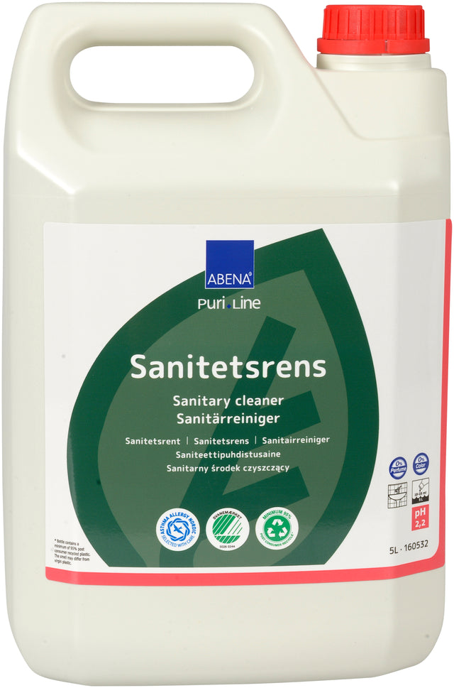 Ekologiškas sanitarinis rūgštinis valiklis, 5l, bespalvis, bekvapis