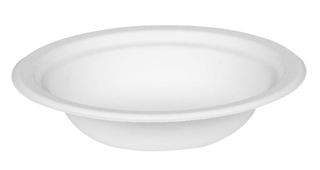 Ekologiški vienkartiniai dubenėliai, pagaminti iš cukranendrių. Ø18 cm, 50 vnt