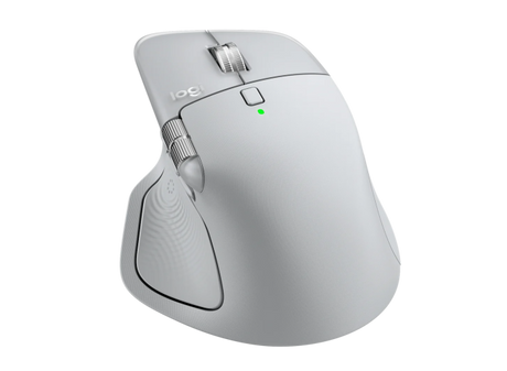 Logitech MX Master 4 Belaidė pelė RF Wireless + Bluetooth, 8000 DPI, Pale Grey