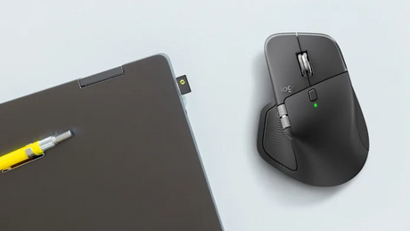 Logitech MX Master 4 Belaidė pelė RF Wireless + Bluetooth, 8000 DPI, Graphite
