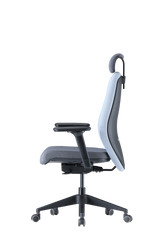 Up Up Athene ergonominė biuro kėdė Juoda, Pilkas + Mėlynas audinys
