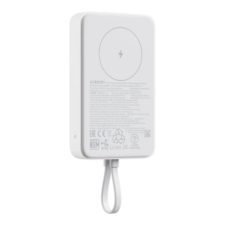 Xiaomi 33W Magnetic Power Bank 10000mAh (Integrated Cable) | 10000 mAh | White